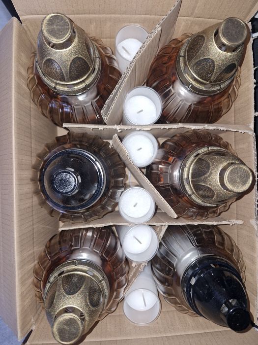 Znicz, lampion LAMELE złoty