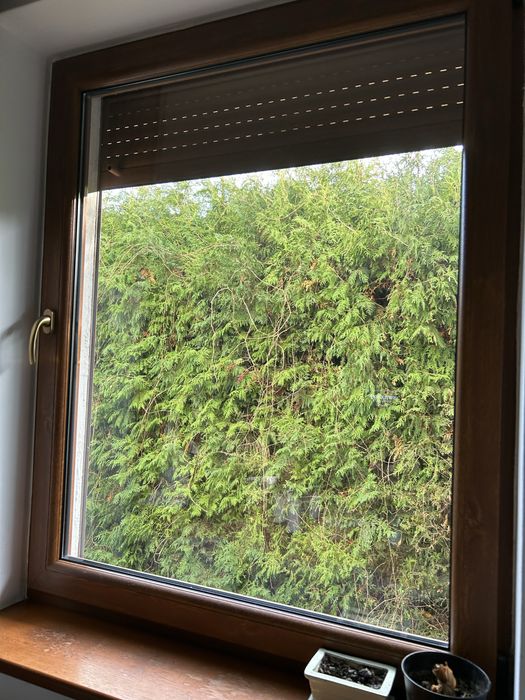 Okno PCV rozwierno-uchylne 142×114 cm – kolor złoty dąb