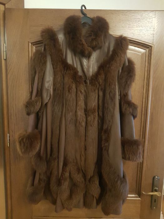 futro ze skóry z naturalnym lisem