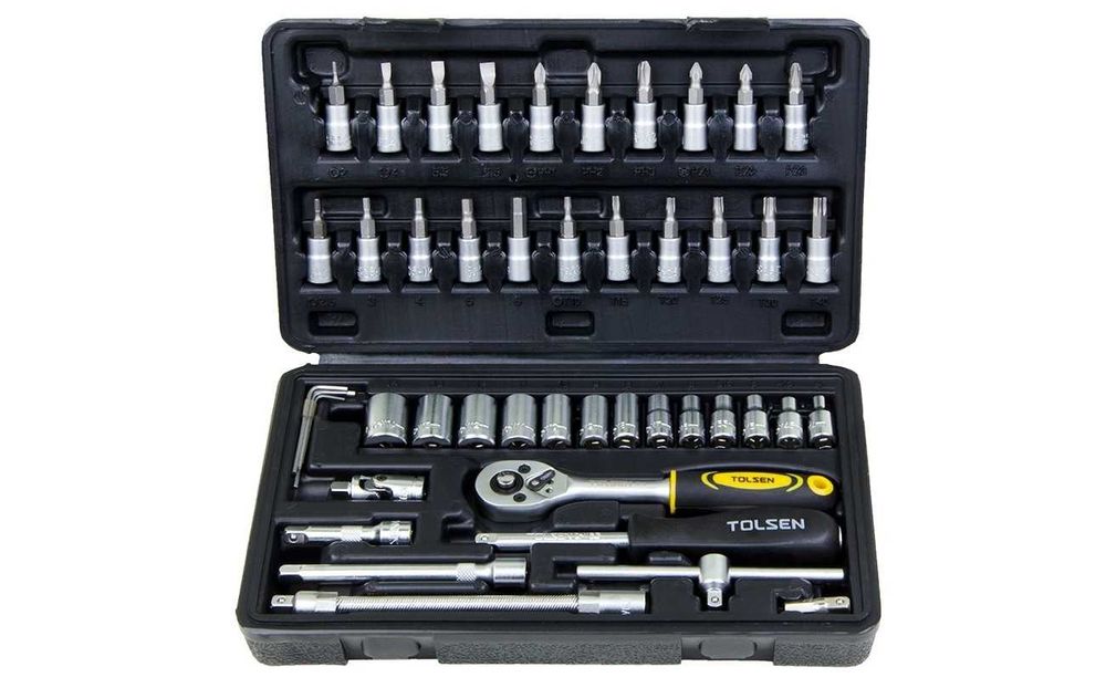 TOLSEN 15138 - Zestaw Kluczy Nasadowych 1/4" Nowy