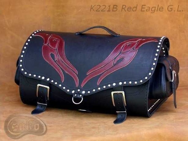 Kufer motocyklowy K221B Red Eagle skórzany producent SAKO
