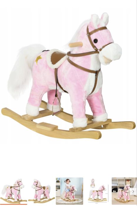 Konik na biegunach pluszowy z dźwiękiem