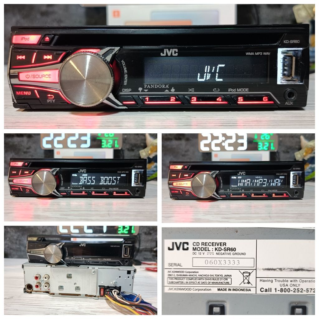 Магнітола з Блютуз JVC kd-r