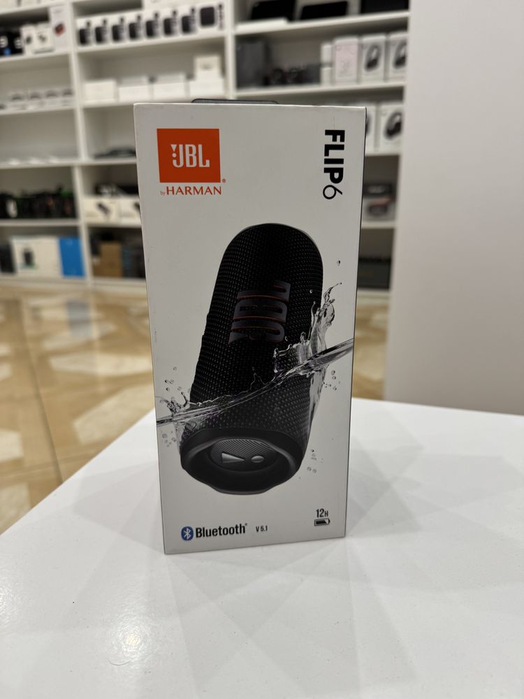 Портативна колонка JBL Flip 6 Black bluetooth гарантія Магазин