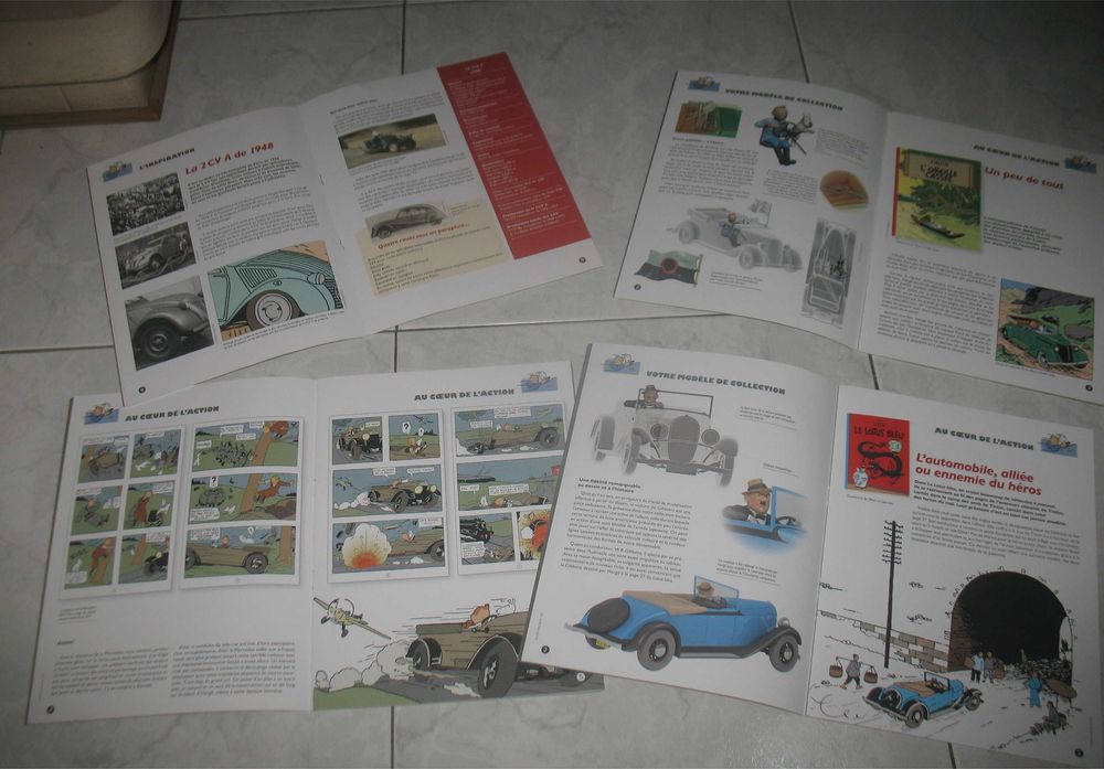 Lote de 4 Fascículos - Les Voitures de Tintin (1/24)