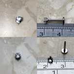 Labret 8 mm kolczyk serce 3 mm unisex piercing 16 G tytan