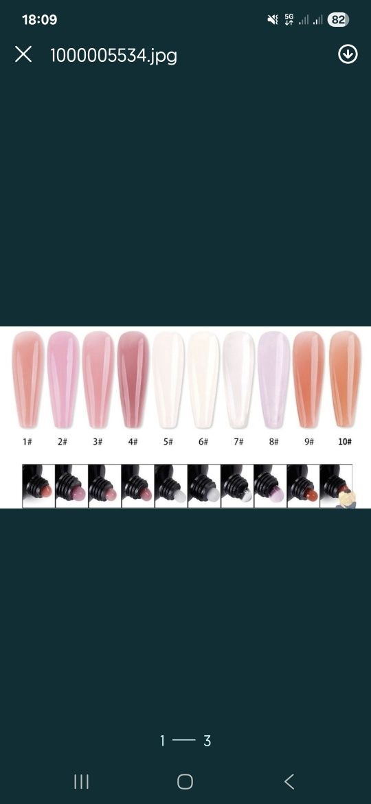 Nowy zestaw 19 żeli manicure