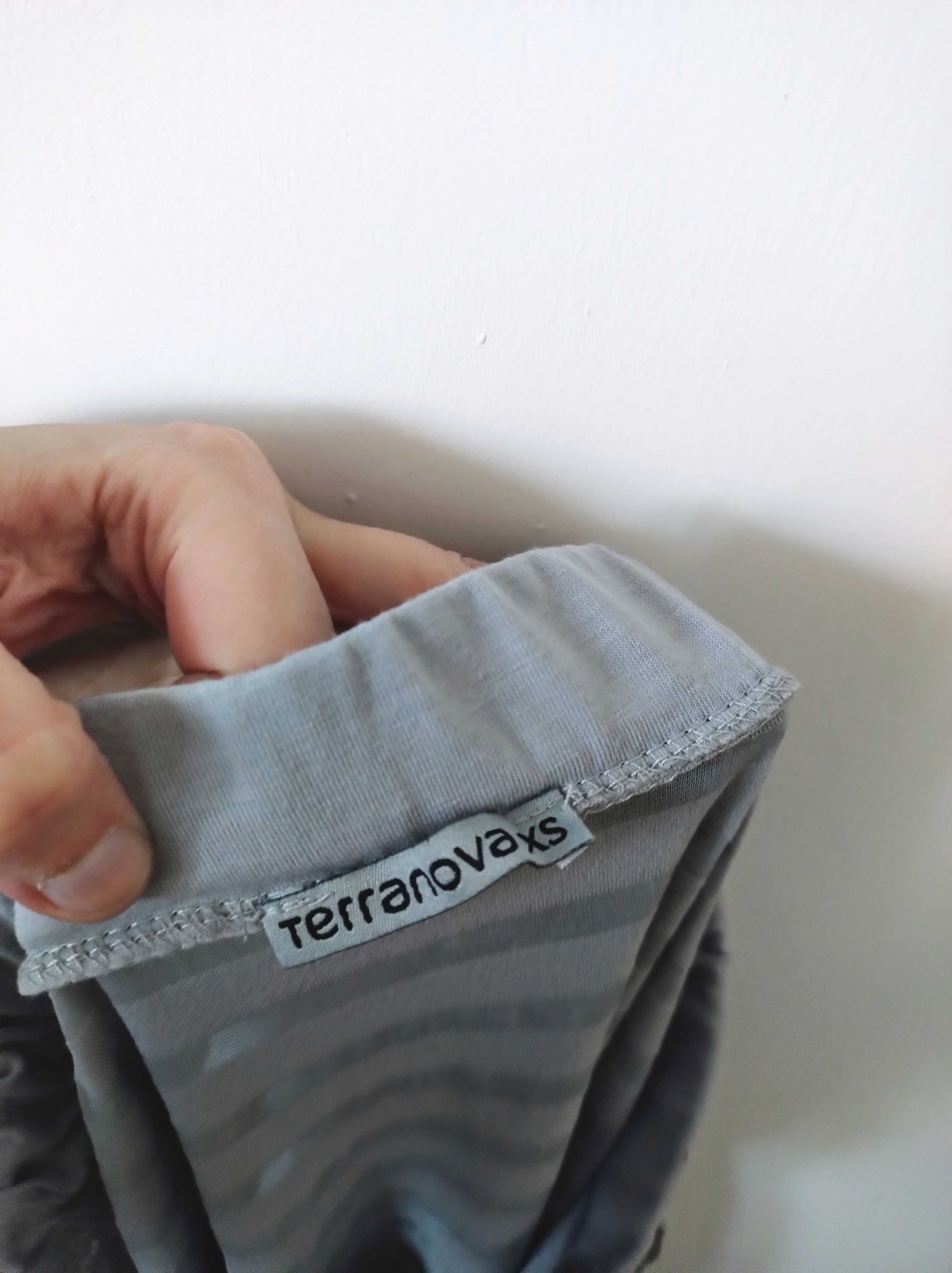 NOWA szara tunika sukienka Terranova z falbankami vintage 34 XS / 36 S