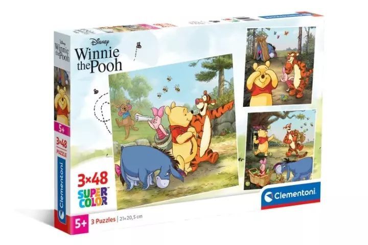 Cle Puzzle 3X48 Superkolor Winnie The Pooh 25063