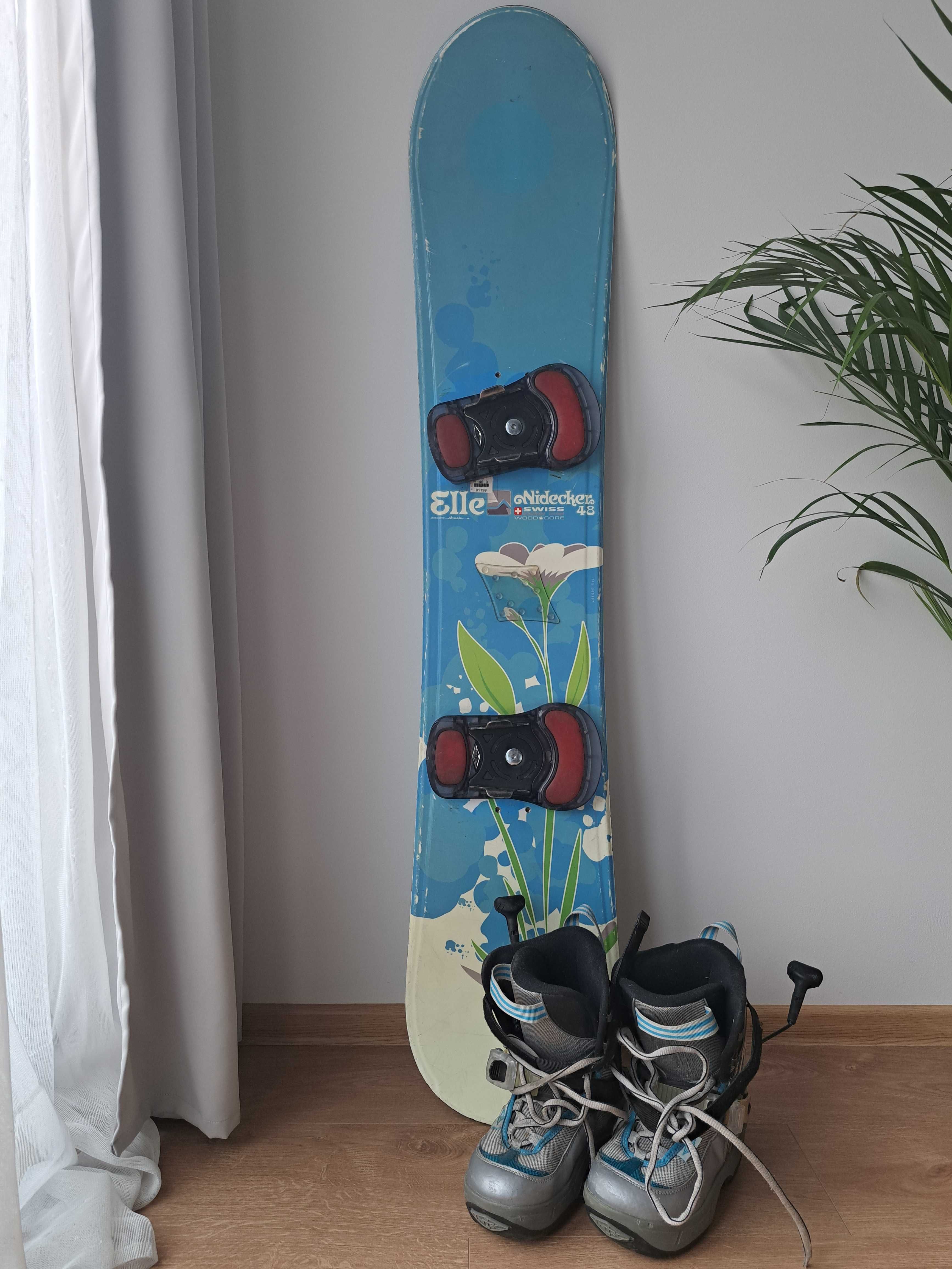 Zestaw Snowboard Deska Nidecker Elle 143cm Buty rozmiar 37,5 Step-in