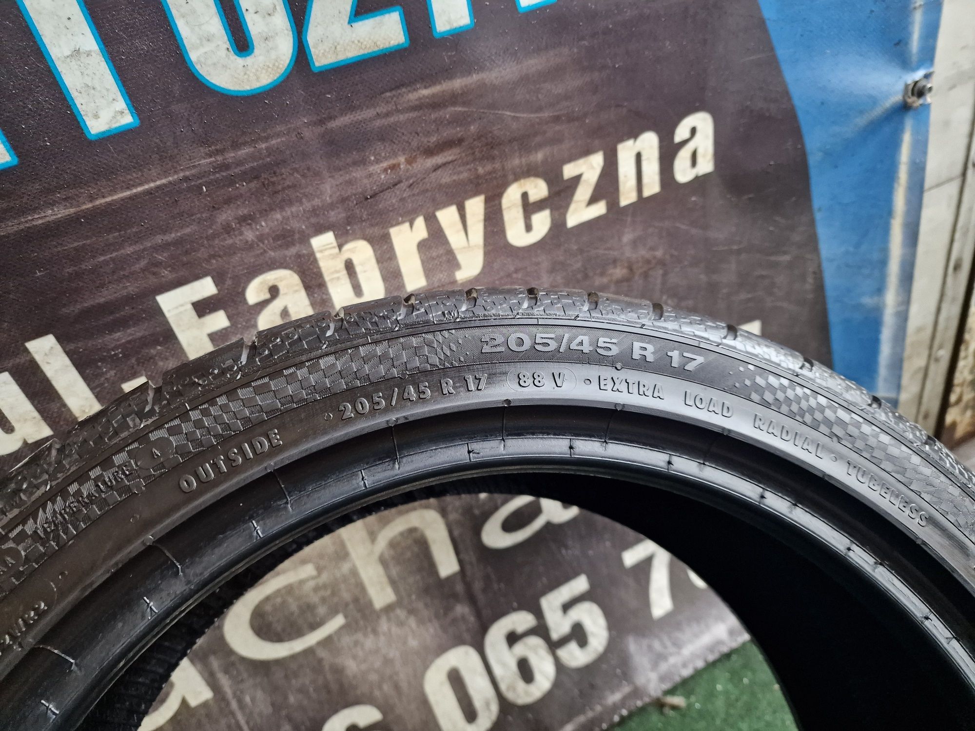 Opony letnie 205/45/17 Continental Para 8mm