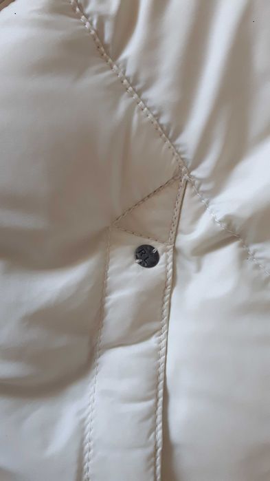 Kamizelka jak nowa Ralph Lauren ecru z panterkowym kołnierzem, r. M