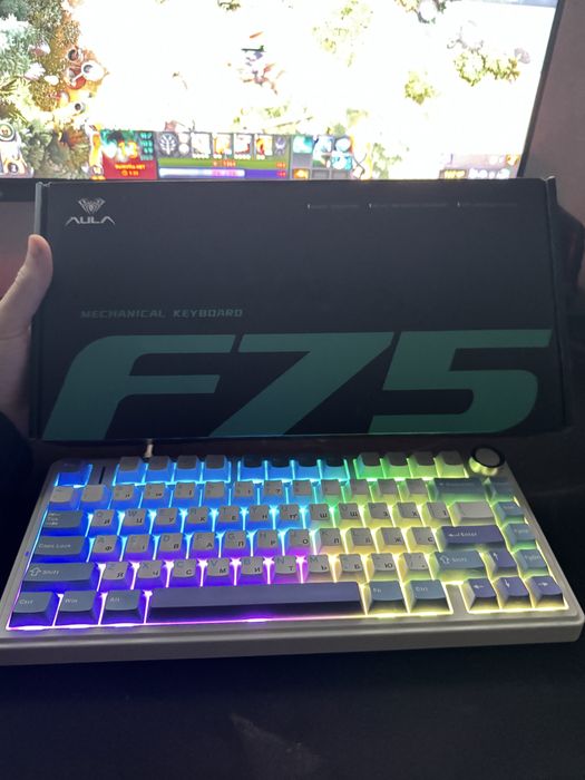 Aula f75 gasket reaper white/purple