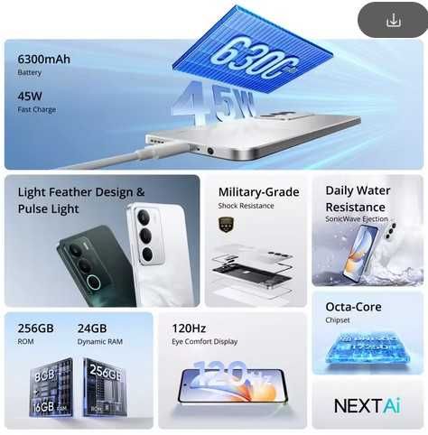 Realme C71, Unisoc 7520, 120Hz, IPS, 8/256Gb, 6300mA, 45W, NFC+ чохол