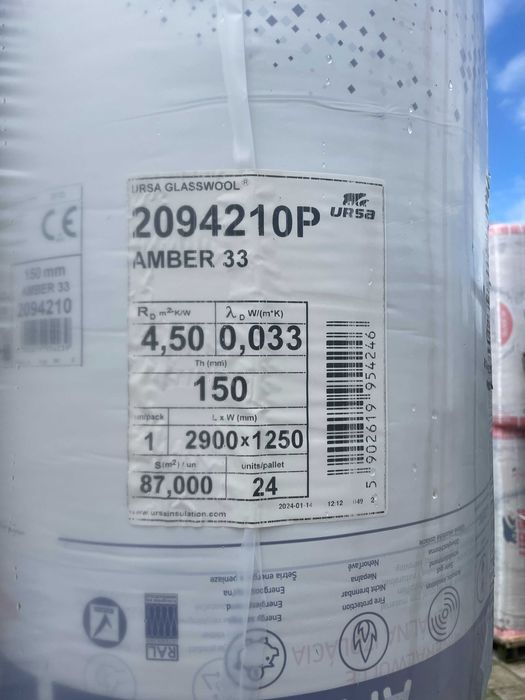 Wełna mineralna URSA Amber lambda 0,033