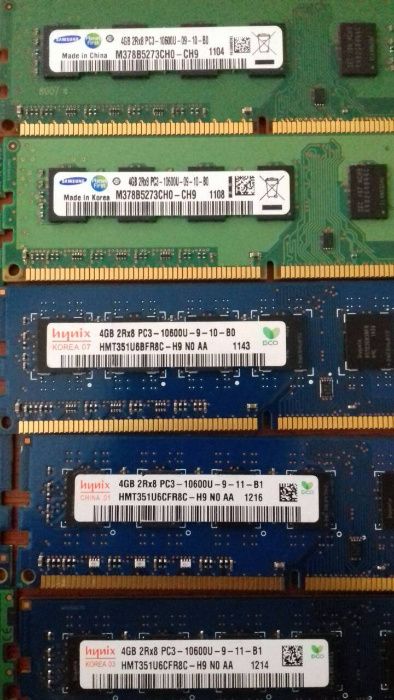 Оперативная память ОЗУ RAM 2 4 8 GB DDR 3 Samsung Hynix 12800