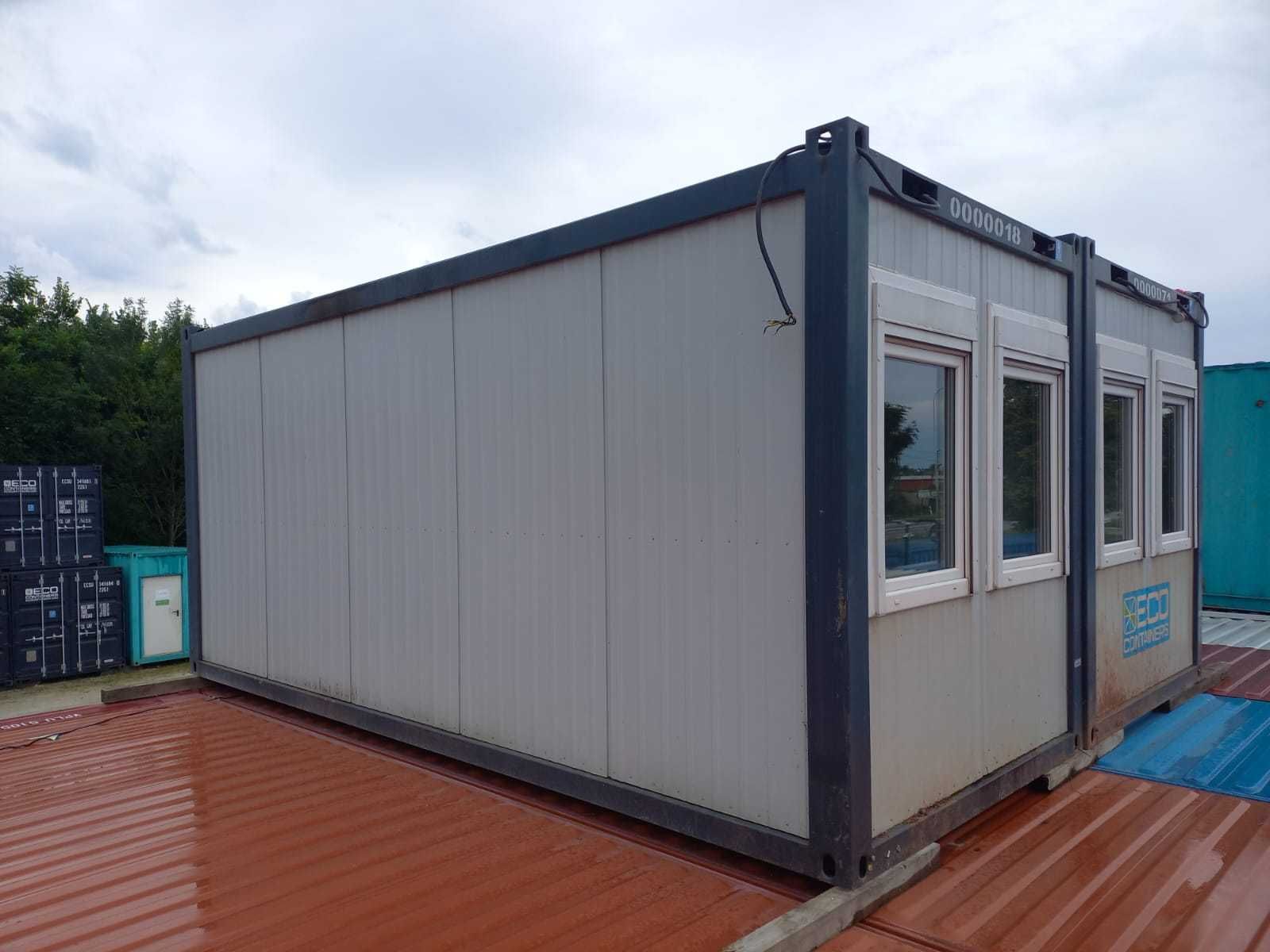 Kontener biurowy socjalny całoroczny ocieplony 14m2 6 m