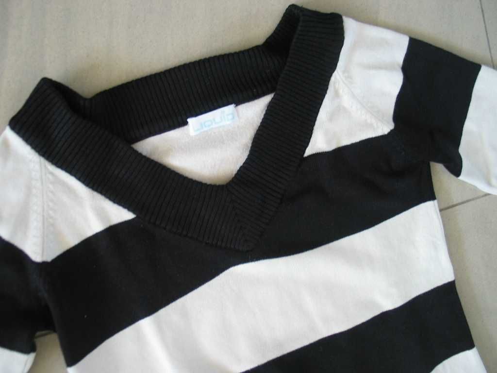 Sweter S/M czarno biały