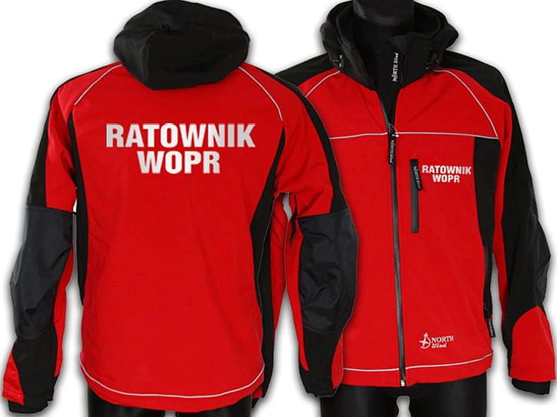 Kurtka ratownicza Softshell North-Wind Reflight czerwona z odblaskowym