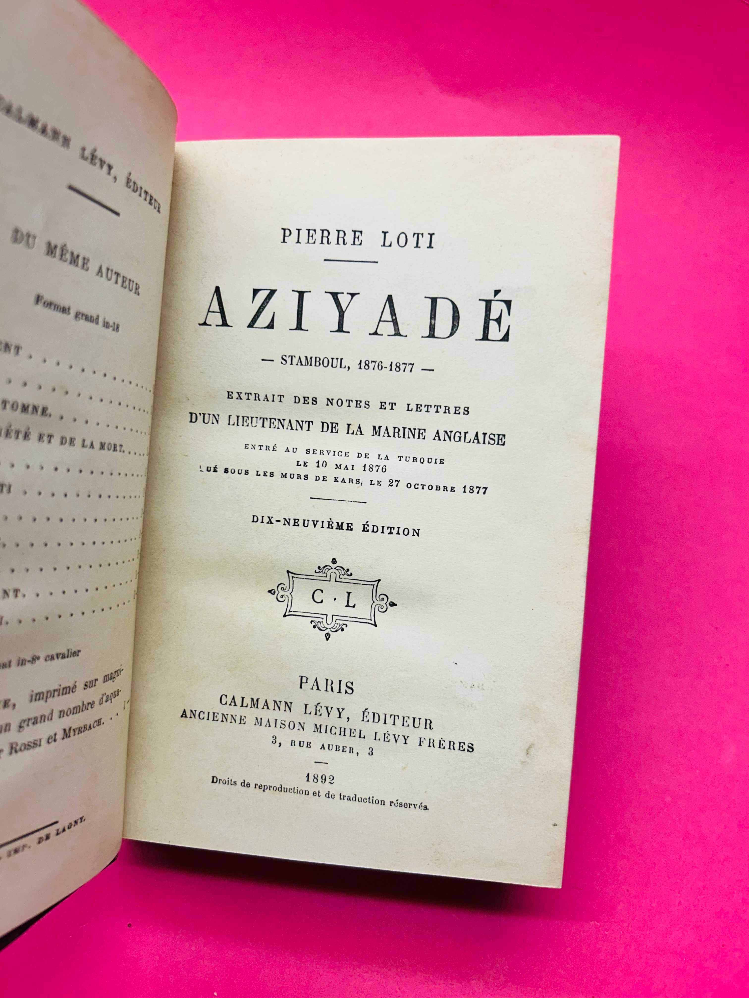 AZIYADÉ -  Pierre Loti