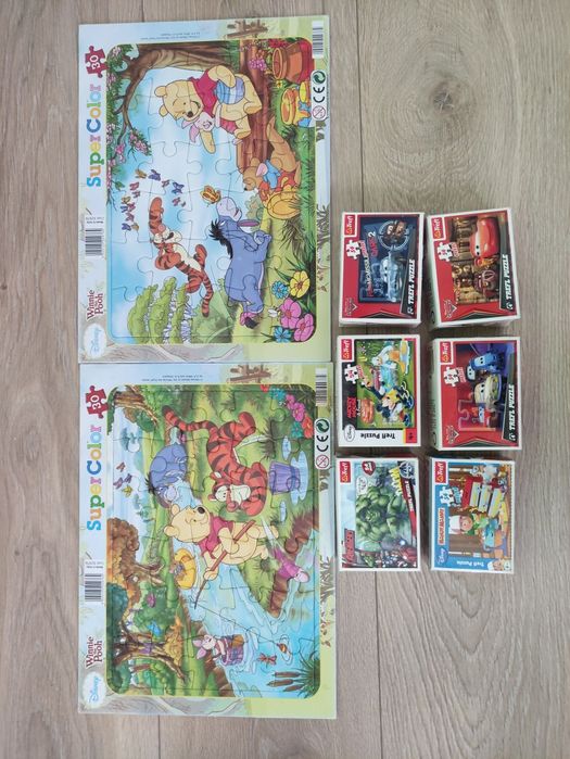 Puzzle Kubuś Puchatek Auta Avengers Myszk Miki Maniek Złota Rączka