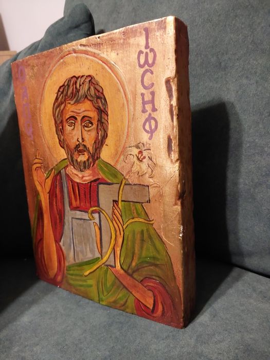 Obraz malowany na drewnie Ikona