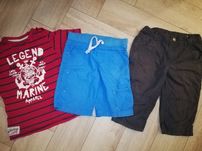 2 szt Spodenki Bermudy koszulka 122