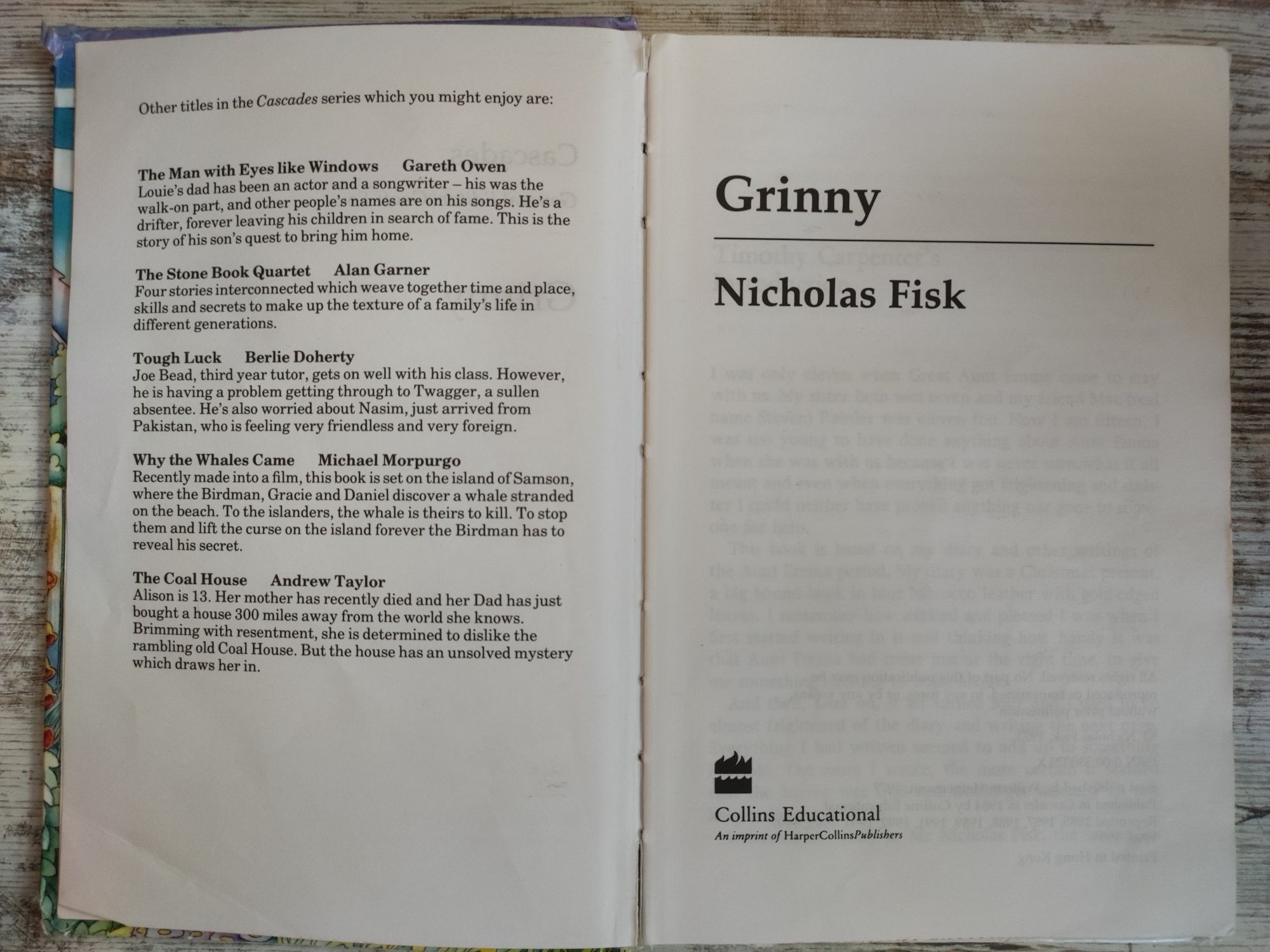 Grinny - Nicholas Fisk. Англійською мовою, 1999 рік,96 сторінок.