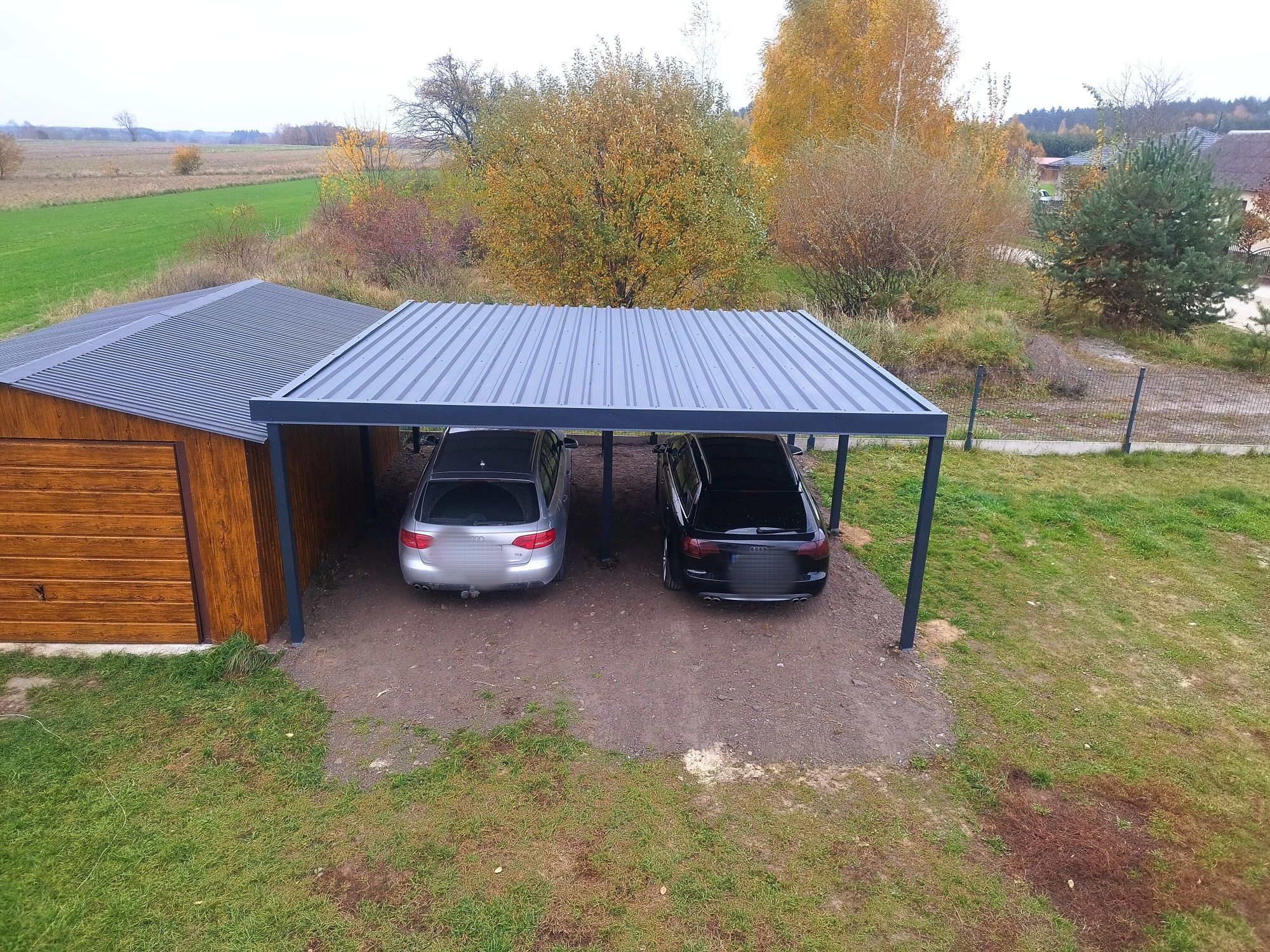 Wiata samochodowa, garażowa, carport dwustanowiskowa, 6x6 m