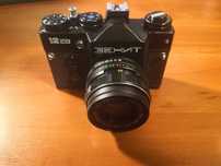 Aparat ZENIT 12CA + Obiektyw HELIOS 44M-5 + etui + lampa błyskowa 26T