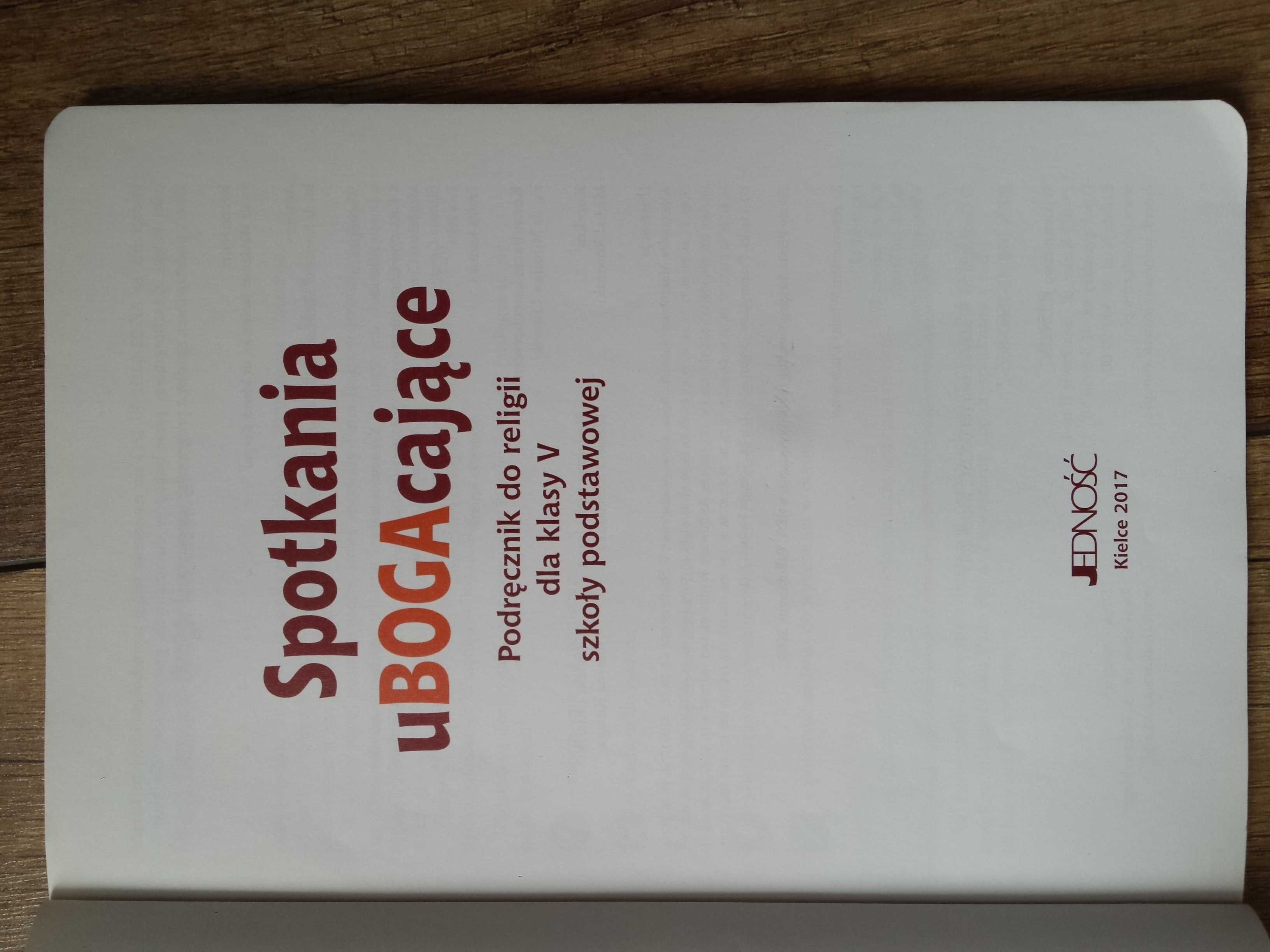 Religia klasa 5. Spotkania uBOGAcające. Podręcznik. Szkoła podstawowa.