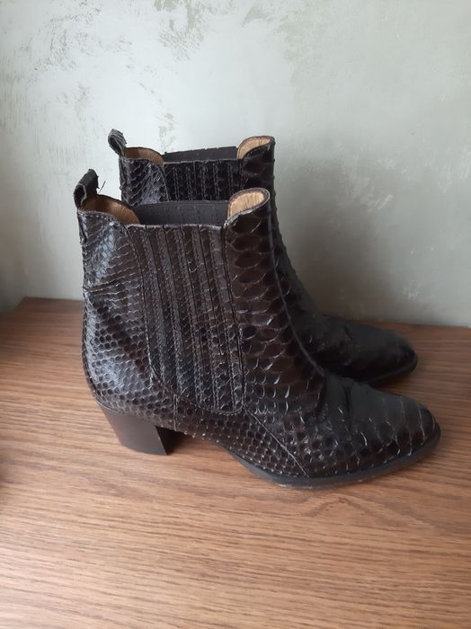 Botki Alfredo Giantin – naturalna skóra wężowa made in italy 37/38