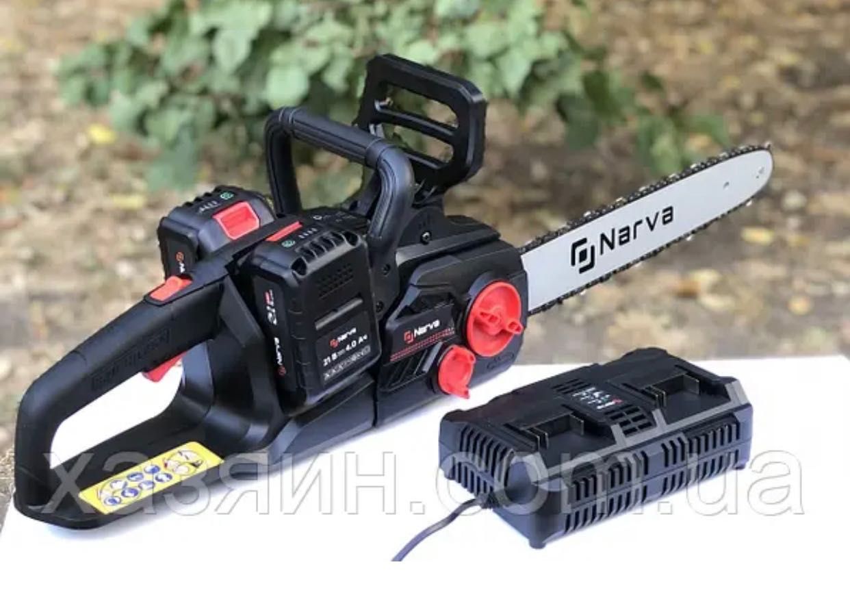 Пила аккумуляторная на 2 аккума Narva NCS-21/4 PRO бесщеточная