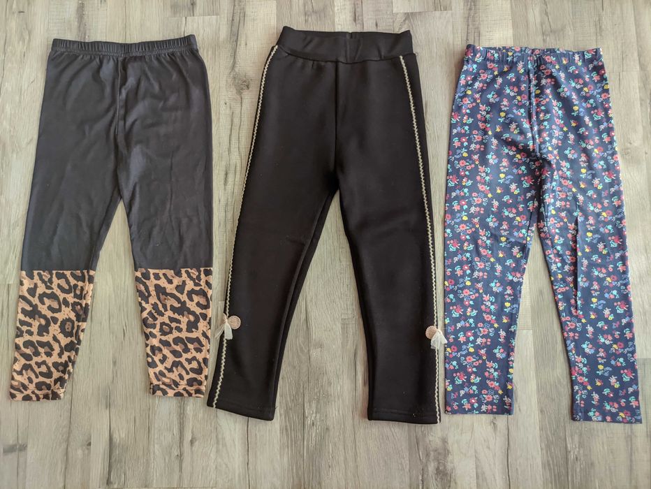 Утеплені лосини 4-5р. лосини на флісі 104см 110см теплі штани лосіни