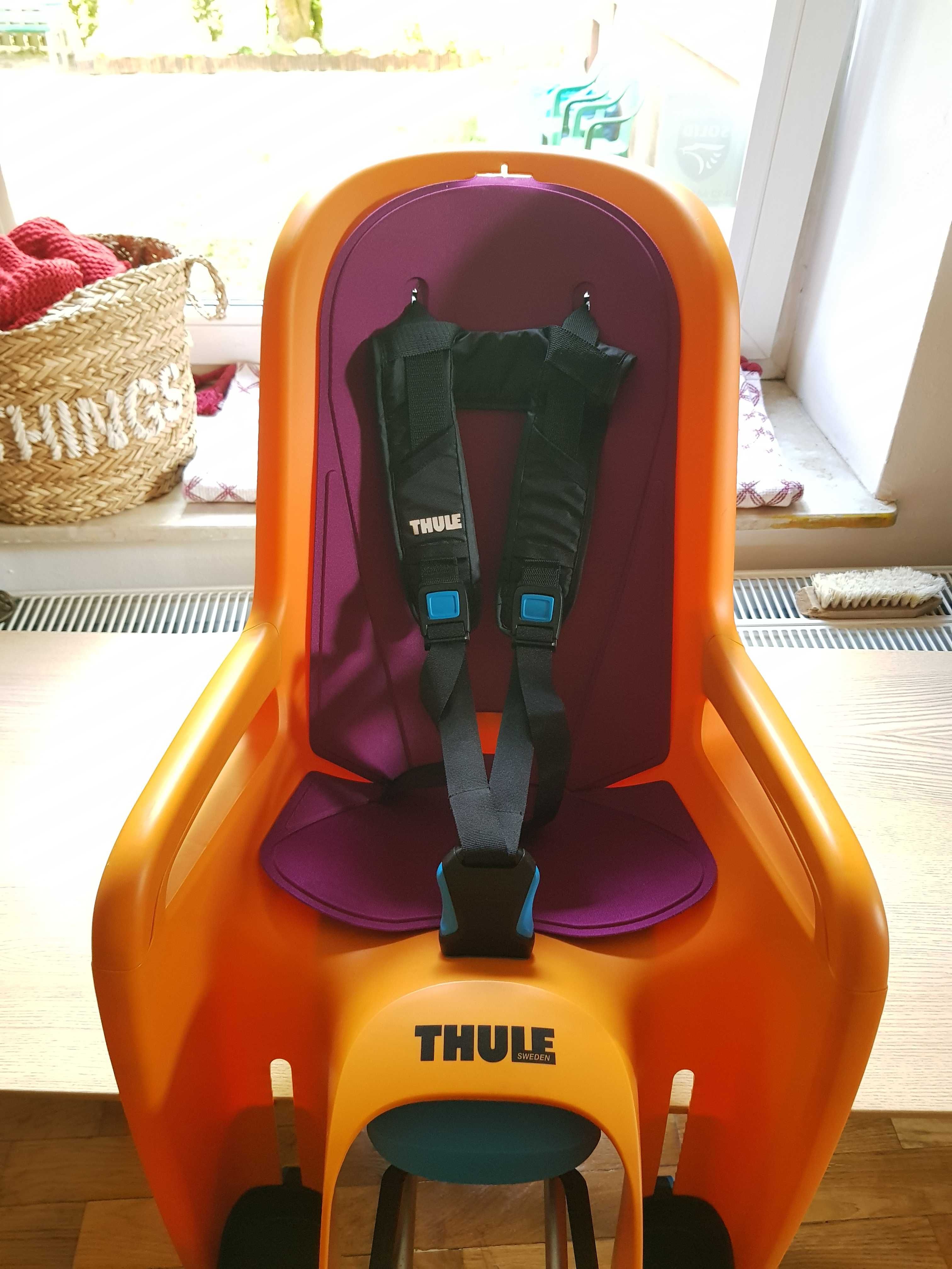 Thule fotelik rowerowy pomarańczk jak nowy  nowy