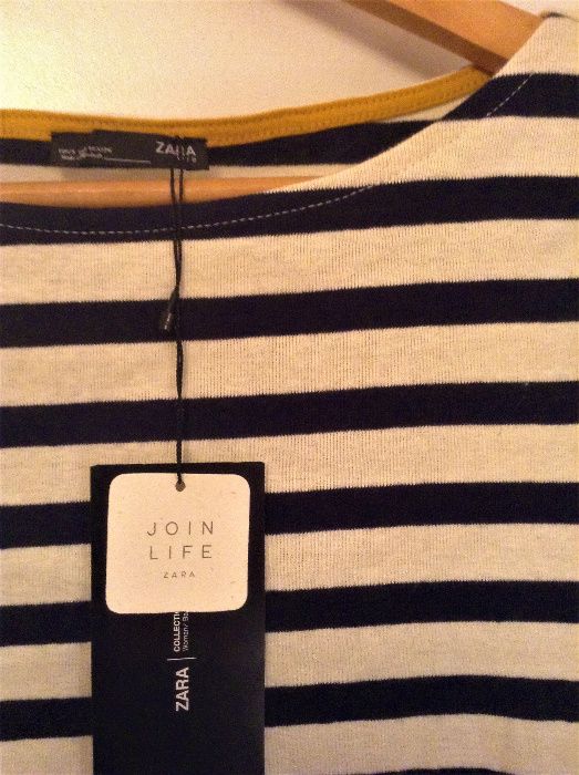 Camisola básica riscas azul ZARA nova