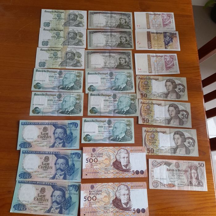 Notas escudo várias