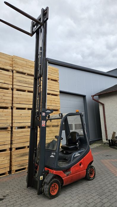 Wózek Widłowy Linde H16T Tylko 7600MTG triplex gaz terenowy Przesuw