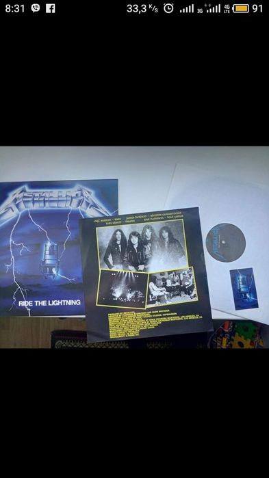 Metallica ‎– Ride The Lightning LP пластинка