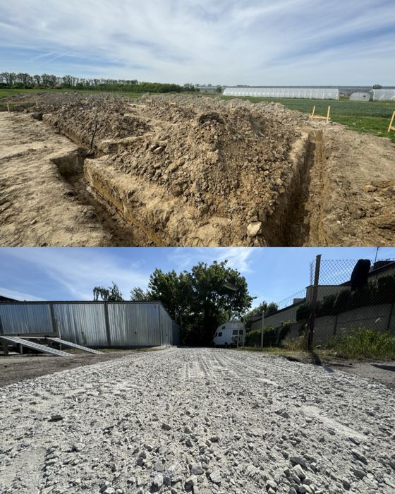 USŁUGI MINIKOPARKĄ i KOPARKO-ŁADOWARKĄ prace ziemne, wykopy, przyłącza