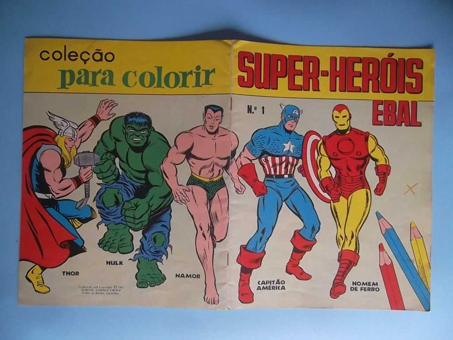 Super-Heróis Marvel - EBAL - Raríssimo livro.