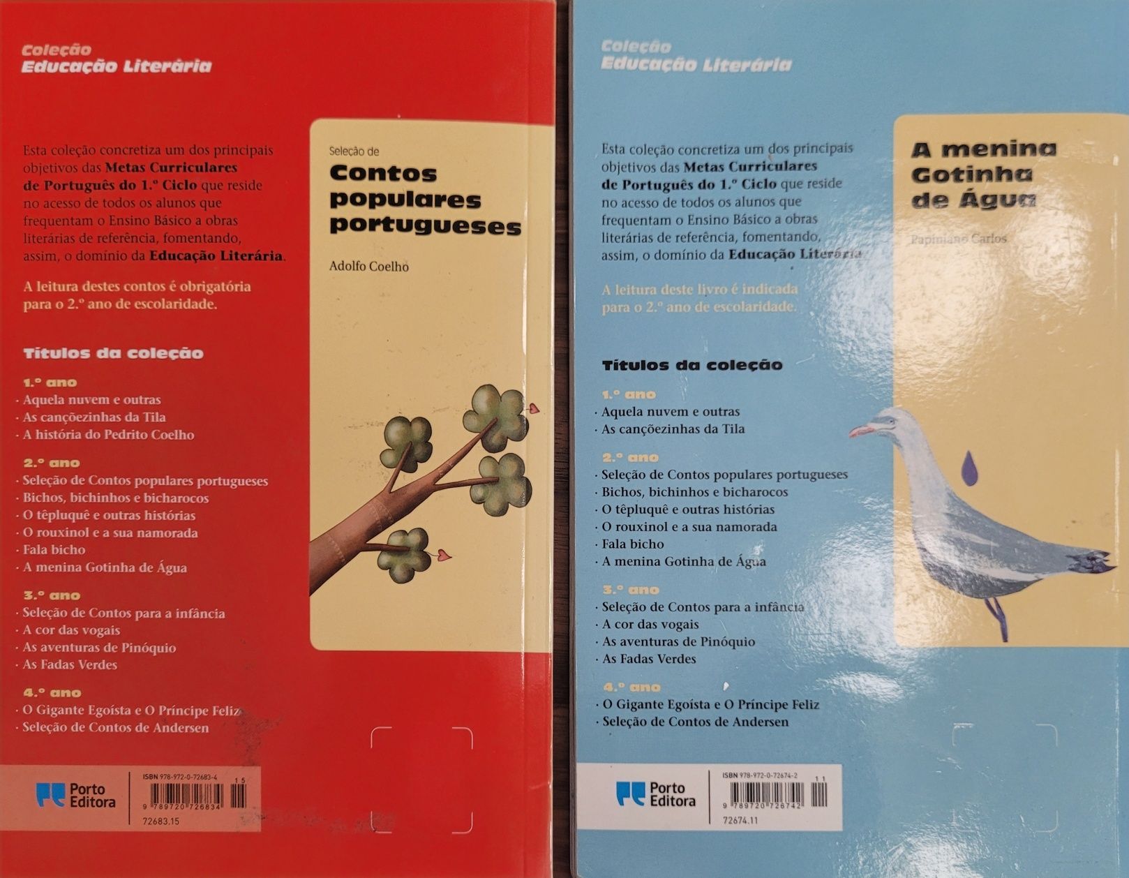 Livros Contos Populares Portugueses e A Menina Gotinha de Água
