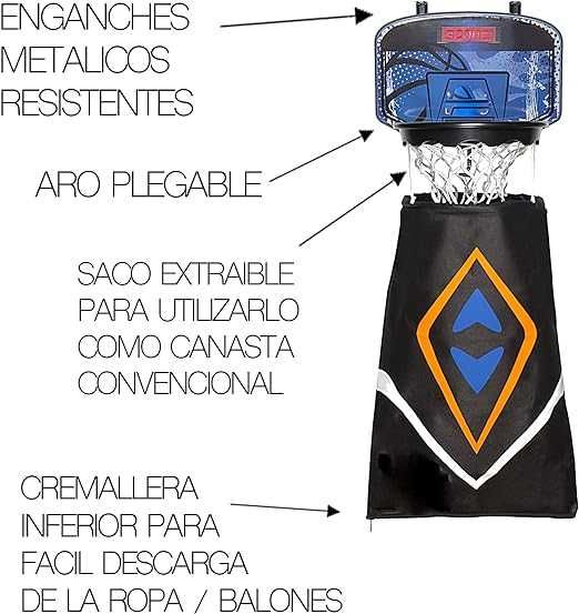 Cesto de basquetebol para roupa suja para seu filho