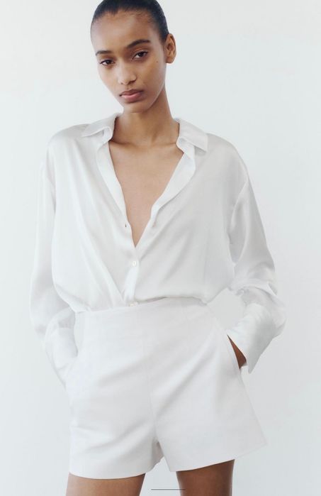 Шовкова (атласна) жіноча сорочка Zara