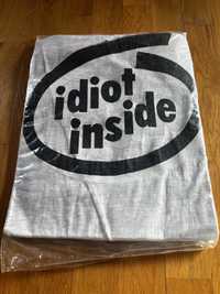 Nowy t-shirt bawelna Idiot inside roz XL