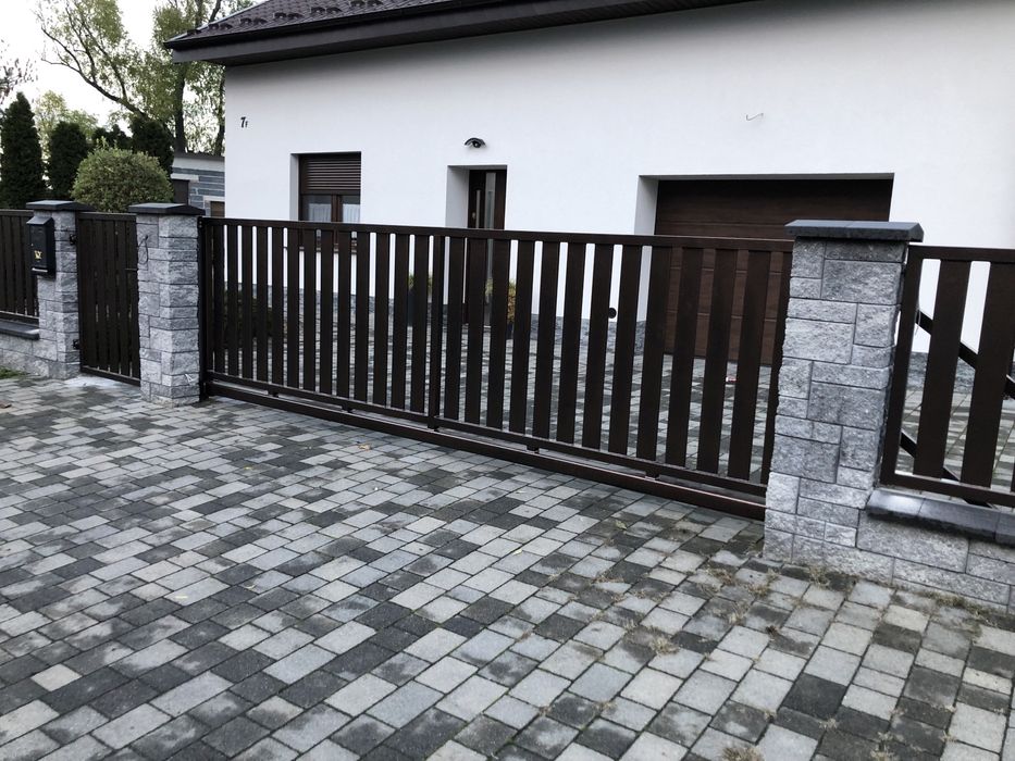 Brama przesuwna 4m 5m dwuskrzydłowa wjazdowa ocynkowana