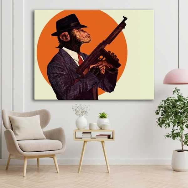 Картина на холсте Gangster monkey 45x60см