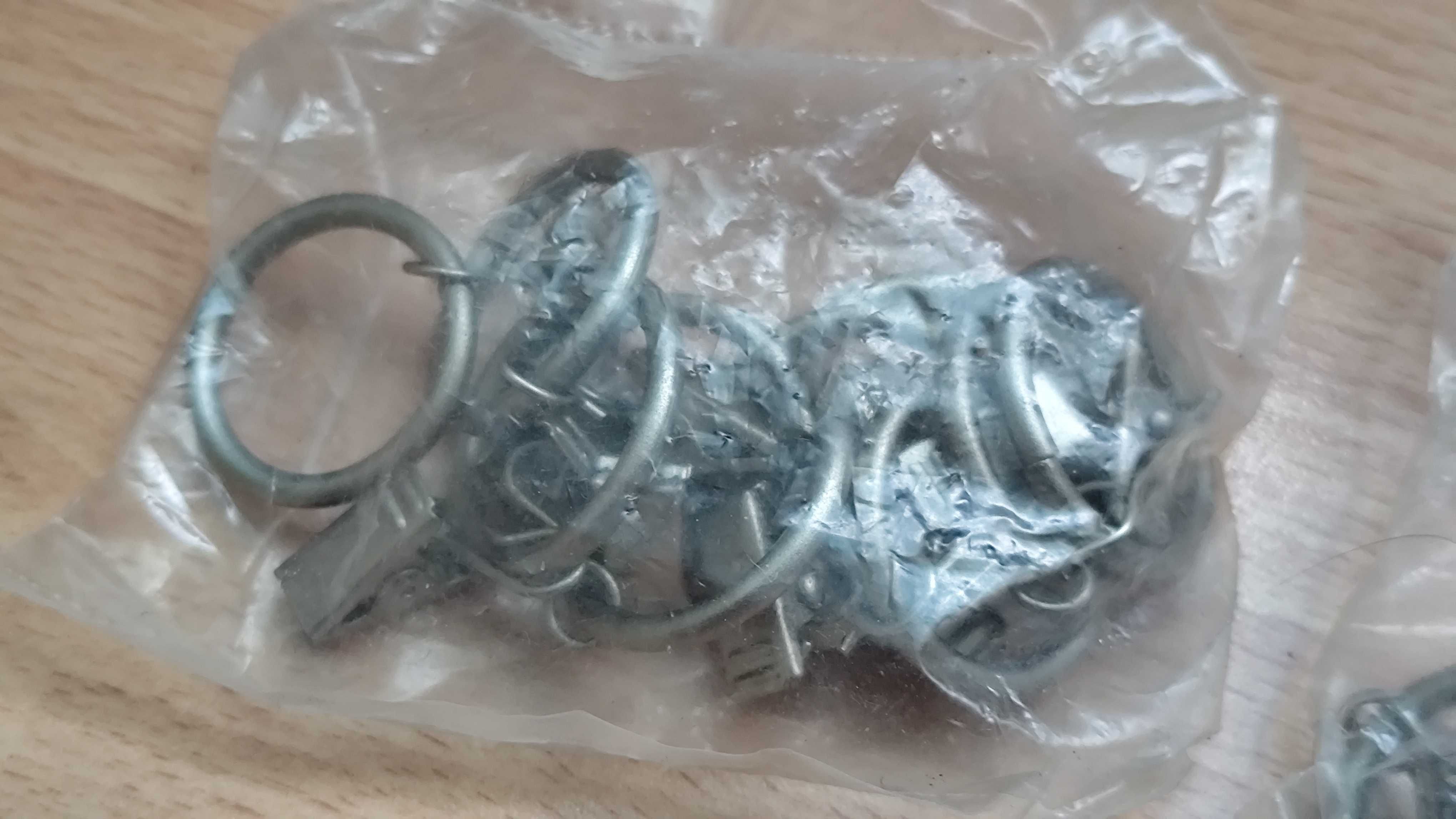 Żabki do karnisza metalowe 20 szt