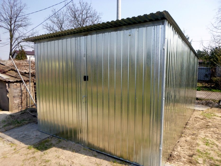 Garaż blaszany WZMOCNIONY Blaszak na Budowę 3x5 w ocynku PROMOCJA !!