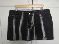 Spódnica mini jeans outlet Asos, styl punk rock.
